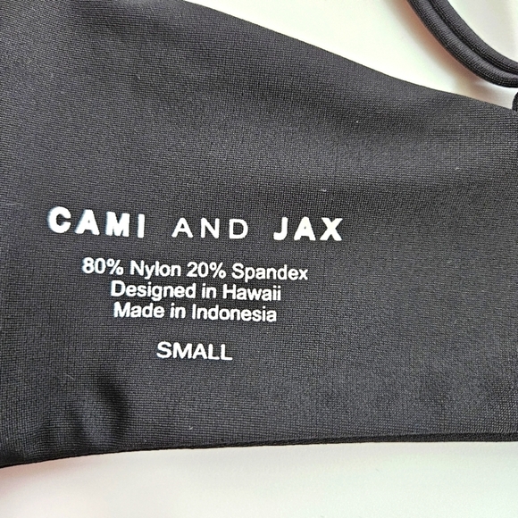 Revolve Cami and Jax Women's Black Swim Open Wrap Bikini Top Size S. - Picture 4 of 8